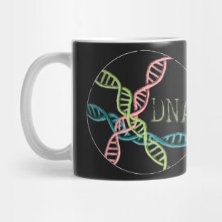 DNA. Fun pastel science design. Mug